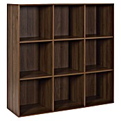 Home Deco Factory Tiffany Estantería de madera (Al x An x Pr: 97,8 x 99,3 x 31,8 cm, Capacidad de carga por balda: 5 kg, Número de baldas: 9 ud., Atornillado, Marrón) | BAUHAUS