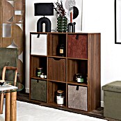 Home Deco Factory Tiffany Estantería de madera (Al x An x Pr: 97,8 x 99,3 x 31,8 cm, Capacidad de carga por balda: 5 kg, Número de baldas: 9 ud., Atornillado, Marrón) | BAUHAUS