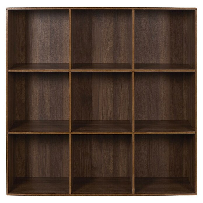Home Deco Factory Tiffany Estantería de madera (Al x An x Pr: 97,8 x 99,3 x 31,8 cm, Capacidad de carga por balda: 5 kg, Número de baldas: 9 ud., Atornillado, Marrón) | BAUHAUS