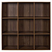 Home Deco Factory Tiffany Estantería de madera (Al x An x Pr: 97,8 x 99,3 x 31,8 cm, Capacidad de carga por balda: 5 kg, Número de baldas: 9 ud., Atornillado, Marrón) | BAUHAUS