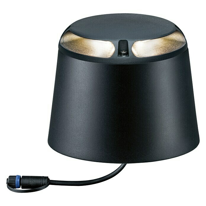 Paulmann Plug & Shine LED-Außenleuchte (6 W, Warmweiß, IP67, Ø x H: 19,3 cm x 15,5 mm)