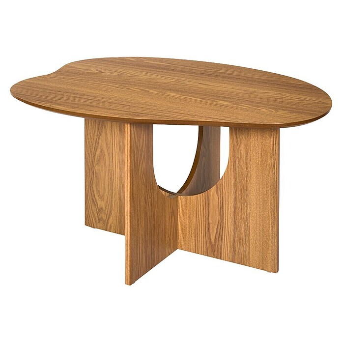 Home Deco Factory Calypso Mesa auxiliar (L x An x Al: 60 x 80 x 42 cm, MDF, Relieves curvos) | BAUHAUS