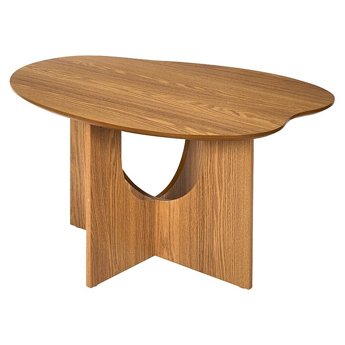 Home Deco Factory Calypso Mesa auxiliar (L x An x Al: 60 x 80 x 42 cm, MDF, Relieves curvos) | BAUHAUS