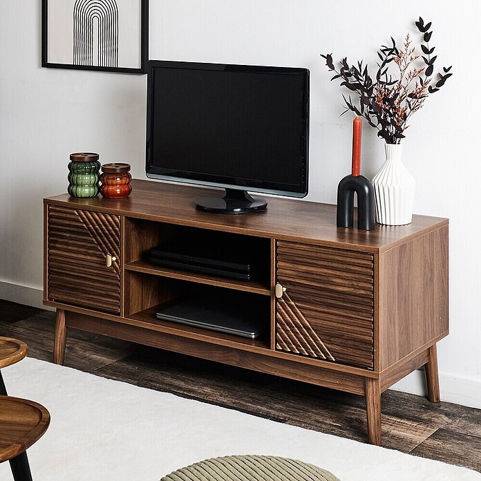 Home Deco Factory Tiffany Mueble para TV (L x An x Al: 40 x 110 x 48 cm, Marrón) | BAUHAUS