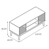 Home Deco Factory Tiffany Mueble para TV (L x An x Al: 40 x 110 x 48 cm, Marrón) | BAUHAUS