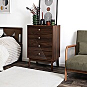 Home Deco Factory Tiffany Cómoda (L x An x Al: 40 x 60 x 90 cm, Marrón, Número de cajones: 4 ud.) | BAUHAUS