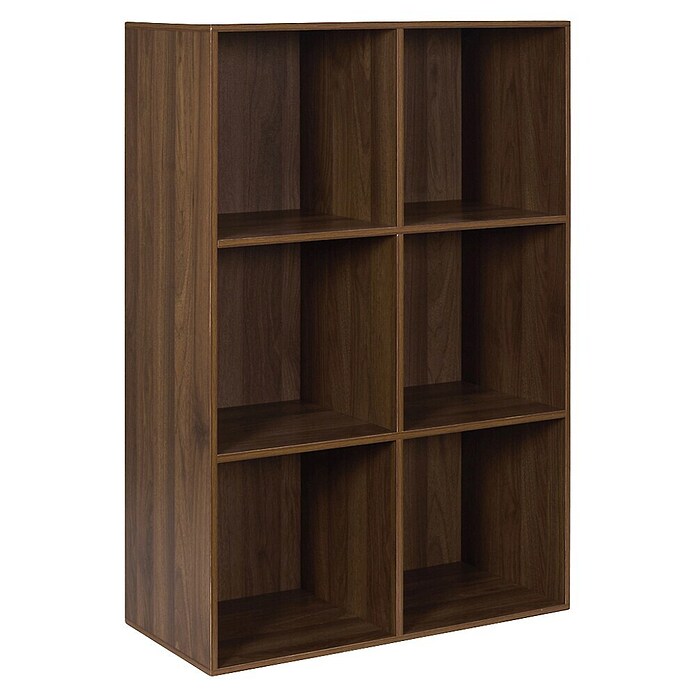 Home Deco Factory Tiffany Estantería de madera (Al x An x Pr: 97,8 x 66,6 x 31,8 cm, Capacidad de carga por balda: 5 kg, Número de baldas: 6 ud., Atornillado, Marrón) | BAUHAUS
