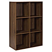 Home Deco Factory Tiffany Estantería de madera (Al x An x Pr: 97,8 x 66,6 x 31,8 cm, Capacidad de carga por balda: 5 kg, Número de baldas: 6 ud., Atornillado, Marrón) | BAUHAUS