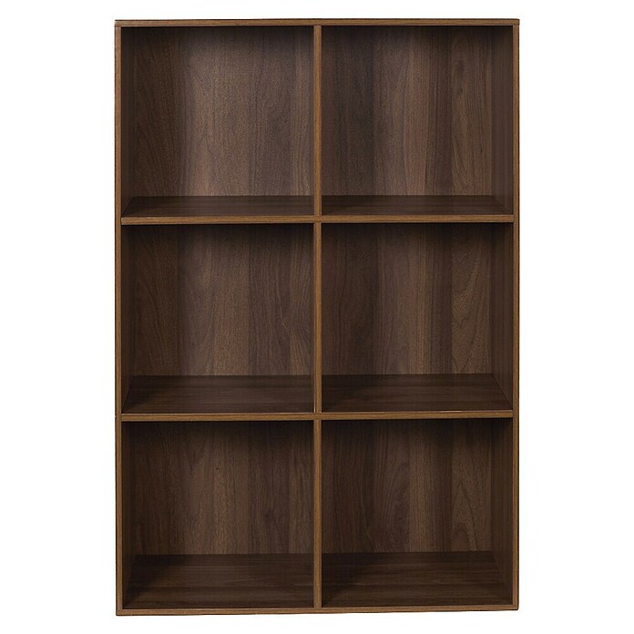 Home Deco Factory Tiffany Estantería de madera (Al x An x Pr: 97,8 x 66,6 x 31,8 cm, Capacidad de carga por balda: 5 kg, Número de baldas: 6 ud., Atornillado, Marrón) | BAUHAUS