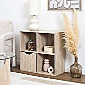 Home Deco Factory Estantería de madera Pietra (Al x An x Pr: 65,6 x 66,6 x 31,8 cm, Capacidad de carga por balda: 5 kg, Número de baldas: 4 ud., Atornillado, Natural) | BAUHAUS