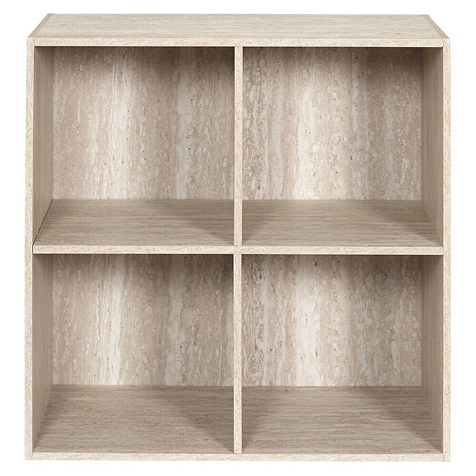Home Deco Factory Estantería de madera Pietra (Al x An x Pr: 65,6 x 66,6 x 31,8 cm, Capacidad de carga por balda: 5 kg, Número de baldas: 4 ud., Atornillado, Natural) | BAUHAUS