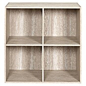 Home Deco Factory Estantería de madera Pietra (Al x An x Pr: 65,6 x 66,6 x 31,8 cm, Capacidad de carga por balda: 5 kg, Número de baldas: 4 ud., Atornillado, Natural) | BAUHAUS