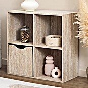 Home Deco Factory Estantería de madera Pietra (Al x An x Pr: 65,6 x 66,6 x 31,8 cm, Capacidad de carga por balda: 5 kg, Número de baldas: 4 ud., Atornillado, Natural) | BAUHAUS