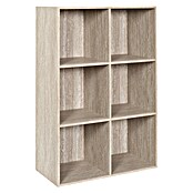 Home Deco Factory Estantería de madera Pietra (Al x An x Pr: 97,8 x 66,6 x 31,8 cm, Capacidad de carga por balda: 5 kg, Número de baldas: 6 ud., Atornillado, Natural) | BAUHAUS