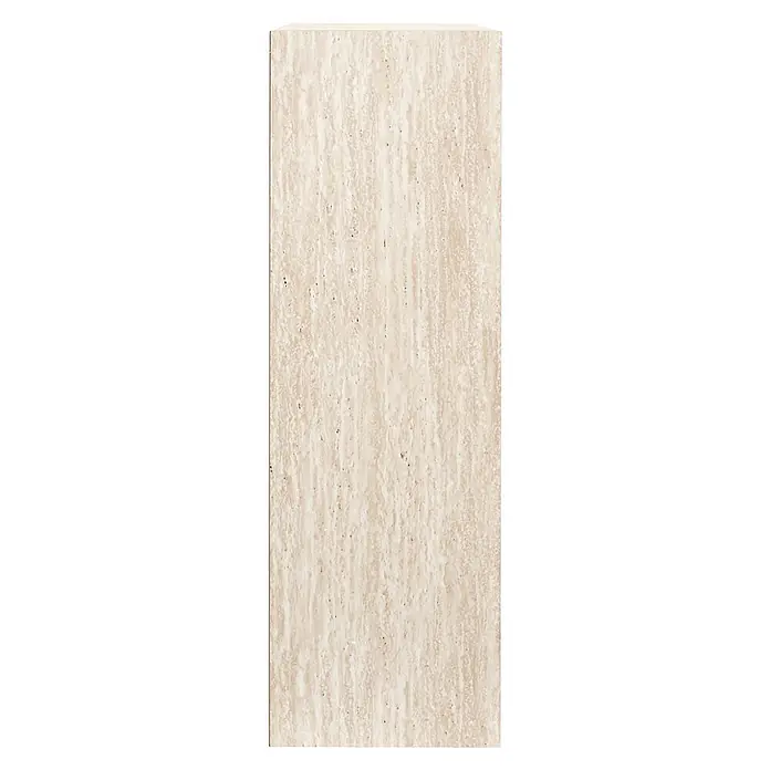 Home Deco Factory Estantería de madera Pietra - Al x An x Pr: 97,8 x 66,6 x 31,8 cm, Capacidad de carga por balda: 5 kg, Número de baldas: 6 ud., Atornillado, Natural - Azulejo beige claro efecto travertino con vetas verticales para pared o suelo.