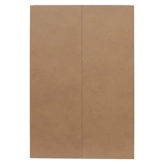 Home Deco Factory Estantería de madera Pietra - Al x An x Pr: 97,8 x 66,6 x 31,8 cm, Capacidad de carga por balda: 5 kg, Número de baldas: 6 ud., Atornillado, Natural - Dos paneles de fibra de madera marrón claro, unidos verticalmente con fijaciones visibles.
