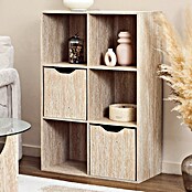 Home Deco Factory Estantería de madera Pietra (Al x An x Pr: 97,8 x 66,6 x 31,8 cm, Capacidad de carga por balda: 5 kg, Número de baldas: 6 ud., Atornillado, Natural) | BAUHAUS