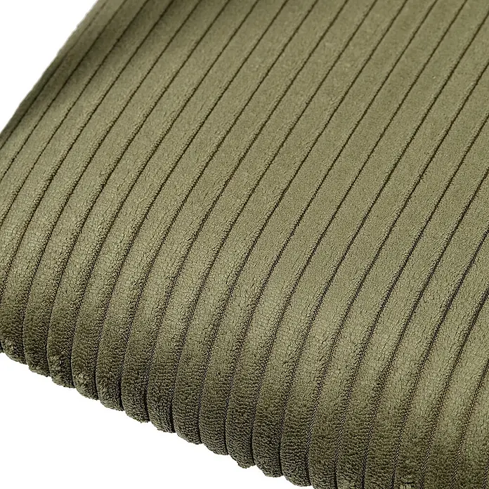 Home Deco Factory Silla butaca Scott - Verde, 2 ud. - Tela de pana verde oliva con costillas suaves y pronunciadas.