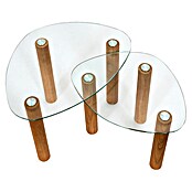 Home Deco Factory Mesa de centro (Vidrio templado, 2 ud., Forma: Curvado) | BAUHAUS