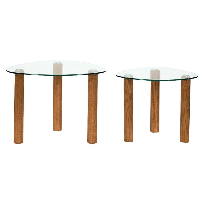 Home Deco Factory Mesa de centro (Vidrio templado, 2 ud., Forma: Curvado) | BAUHAUS