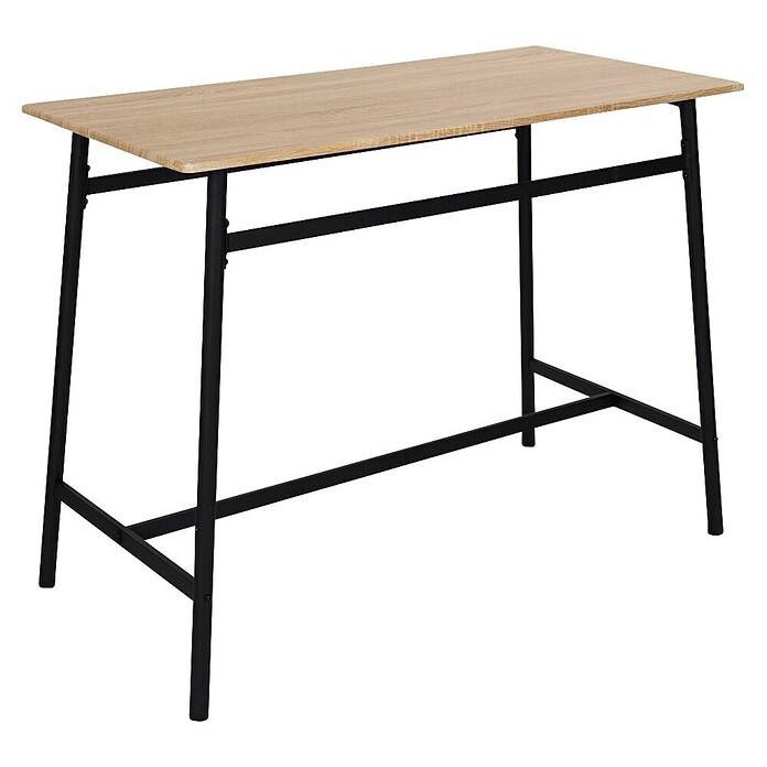 Home Deco Factory Loka Mesa de comedor (L x An x Al: 116 x 60 x 90 cm, Negro/Marrón, Metal/MDF) | BAUHAUS