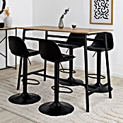 Home Deco Factory Loka Mesa de comedor (L x An x Al: 116 x 60 x 90 cm, Negro/Marrón, Metal/MDF) | BAUHAUS