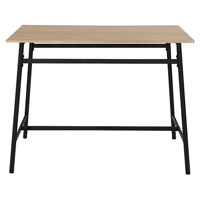 Home Deco Factory Loka Mesa de comedor (L x An x Al: 116 x 60 x 90 cm, Negro/Marrón, Metal/MDF) | BAUHAUS