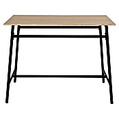 Home Deco Factory Loka Mesa de comedor (L x An x Al: 116 x 60 x 90 cm, Negro/Marrón, Metal/MDF) | BAUHAUS