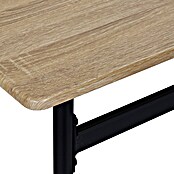 Home Deco Factory Loka Mesa de comedor (L x An x Al: 116 x 60 x 90 cm, Negro/Marrón, Metal/MDF) | BAUHAUS