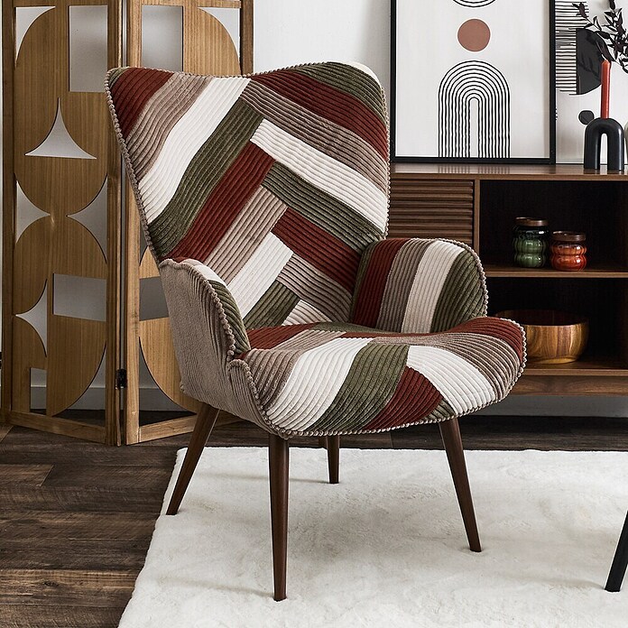 Home Deco Factory Sillón Scott (L x An x Al: 76 x 69 x 97 cm, Patchwork) | BAUHAUS