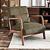 Home Deco Factory Sillón Scott (L x An x Al: 83,5 x 64,5 x 75 cm, Verde, Textil canalé) | BAUHAUS