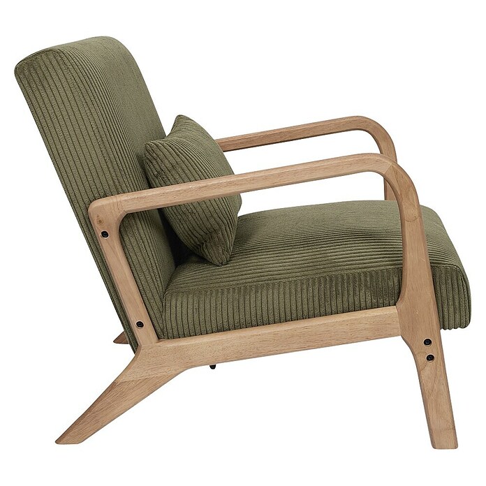 Home Deco Factory Sillón Scott (L x An x Al: 83,5 x 64,5 x 75 cm, Verde, Textil canalé) | BAUHAUS