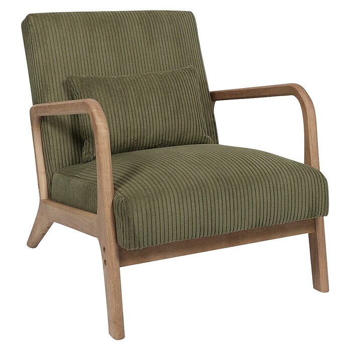 Home Deco Factory Sillón Scott (L x An x Al: 83,5 x 64,5 x 75 cm, Verde, Textil canalé) | BAUHAUS