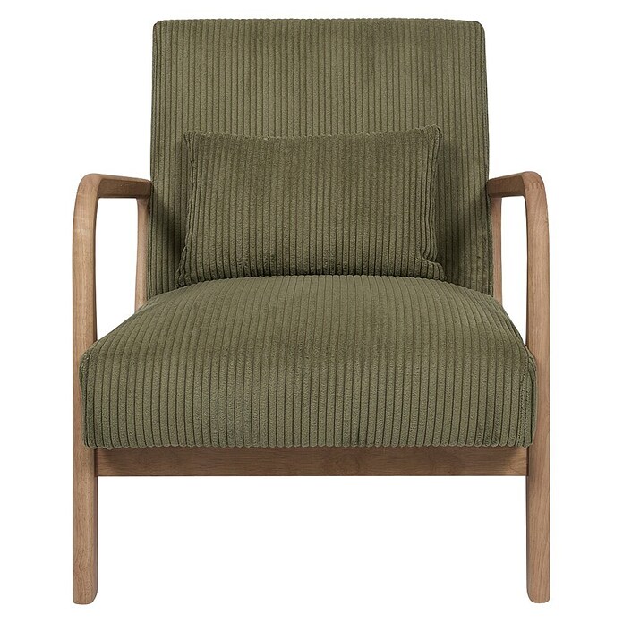 Home Deco Factory Sillón Scott (L x An x Al: 83,5 x 64,5 x 75 cm, Verde, Textil canalé) | BAUHAUS