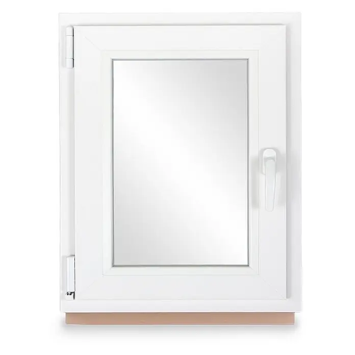 Neruli Kellerfenster 50x70 cm(BxH) DIN Links 3 -fach Glas Dichtung Grau - 50 x 70 cm, DIN Anschlag: Links, Weiß - Weißes Drehkippfenster mit klarem Glas und Griff.