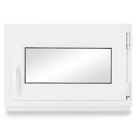 Neruli  Kellerfenster weiß Dreh-Kipp 60x45 cm(BxH) DIN Rechts 2 -fach Glas Dichtung Schwarz