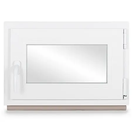 Neruli  Kellerfenster weiß Dreh-Kipp 60x40 cm(BxH) DIN Rechts 2 -fach Glas Dichtung Grau