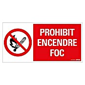 Pickup Señal de prohibición catalán (Motivo: Prohibido hacer fuego, L x An: 30 x 15 cm)