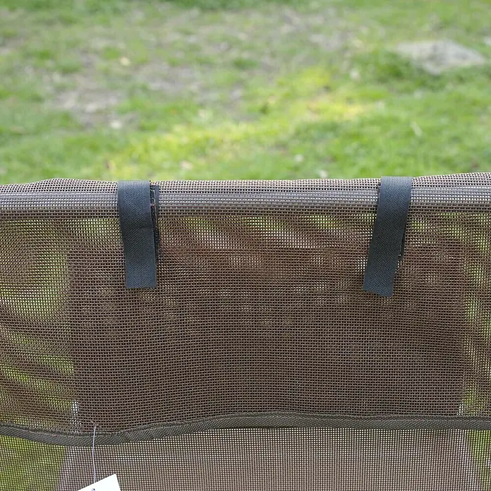 Furnicato Gartenliege - B x T: 57 x 182 cm, Braun, Textil - Brauner Netzstoff mit zwei dunklen Befestigungsschlaufen.