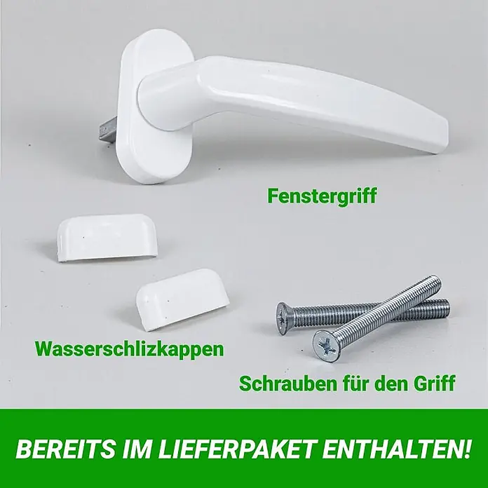 Neruli Kunststofffenster 85x100 cm(BxH) DIN Rechts 3 -fach Glas Dichtung Schwarz - 85 x 100 cm, DIN Anschlag: Rechts, Weiß - Weißer Fenstergriff, zwei Wasserschlitzkappen und zwei silberne Schrauben zur Montage.