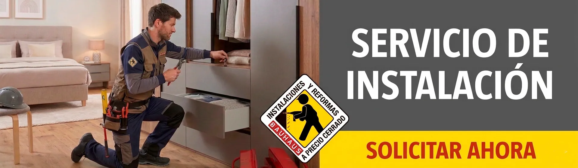 Servicio de instalación de armarios Bauhaus