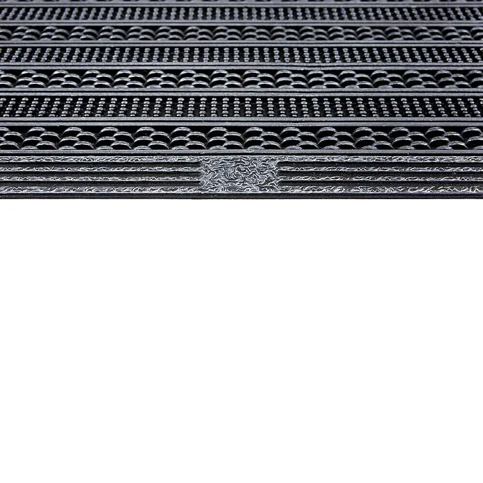Gummimatte Rubic - 75 x 45 cm, Silber, 100 % Gummi - Dunkle, texturierte Gummimatte mit dekorativen Prägemustern.