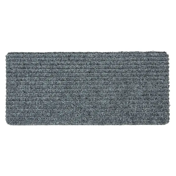 Fußmatte Rib Line Mini Sprint - 60 x 25 cm, Silber, Material Nutzschicht: 75 % Polypropylen, 25 % Polyester - Graue, gerippte Textilfußmatte.