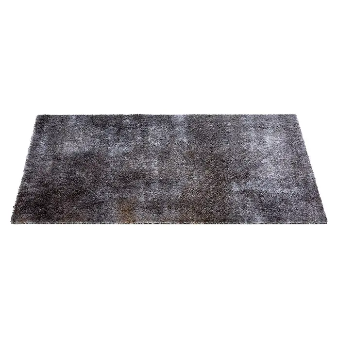 Fußmatte Manhattan - 100 x 67 cm, Anthrazit, Material Nutzschicht: 100 % Polyamid, Beton - Rechteckiger, dunkelgrauer Teppich mit weichem, zotteligem Flor.