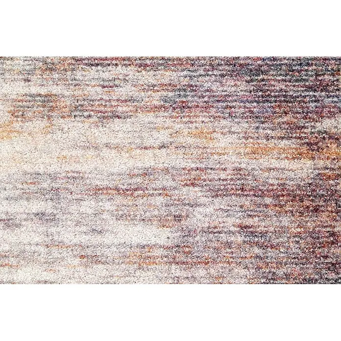 Fußmatte Bellevue - 70 x 50 cm, Bunt, Material Nutzschicht: 100 % Polyamid, Streifen - Nahaufnahme eines strukturierten Teppichs mit meliertem Muster in hellen Beige-, Braun- und Violettgrautönen.