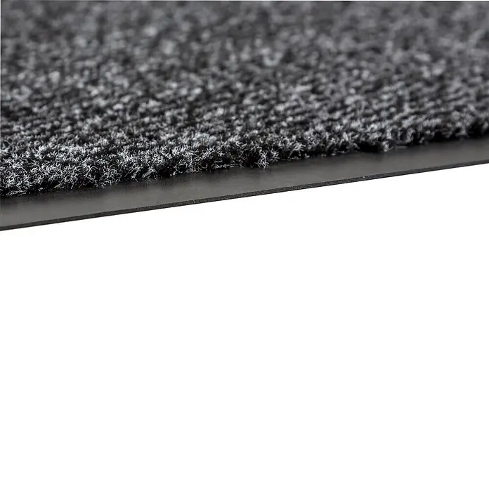 Schmutzfangmatte Azurit - 120 x 80 cm, Grau, Material Nutzschicht: 100 % Polypropylen - Dunkelgraue, strukturierte Fußmatte mit schwarzem Gummirand.