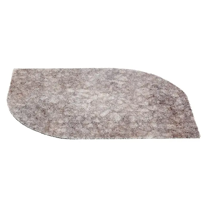 Fußmatte Malibu - 70 x 50 cm, Hellgrau, Material Nutzschicht: 100 % Polyamid, Terrazzo - Grauer, unregelmäßig geformter Hochflorteppich mit melierter Textur.