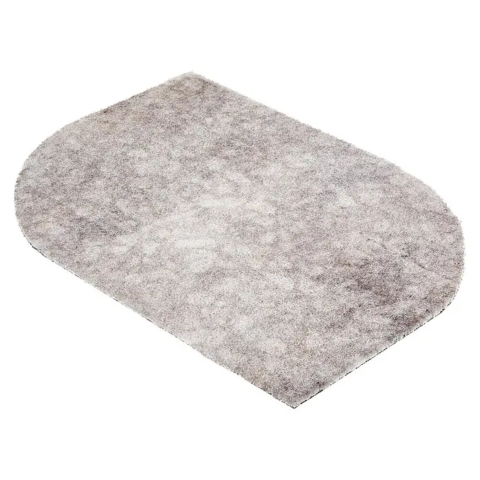 Fußmatte Malibu - 70 x 50 cm, Hellgrau, Material Nutzschicht: 100 % Polyamid, Terrazzo - Weicher grauer Teppich mit strukturierter Oberfläche.