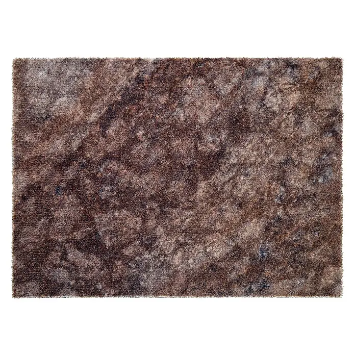 Fußmatte Orlando - 70 x 50 cm, Braun, Material Nutzschicht: 100 % Polyamid, Stone - Melierter braun-beiger Hochflorteppich, als Bodenbelag geeignet.
