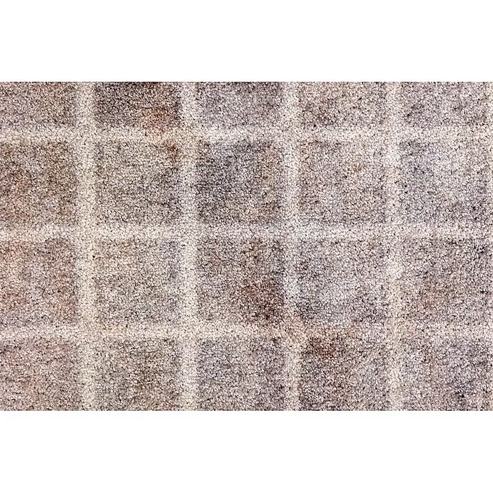 Fußmatte Bellevue - 100 x 67 cm, Hellgrau, Material Nutzschicht: 100 % Polyamid, Karo - Strukturierter hellgrauer Teppich mit subtilem Karomuster.
